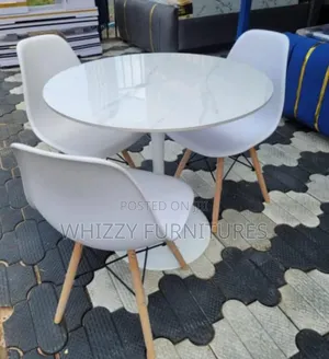 All White Eames Dining Set