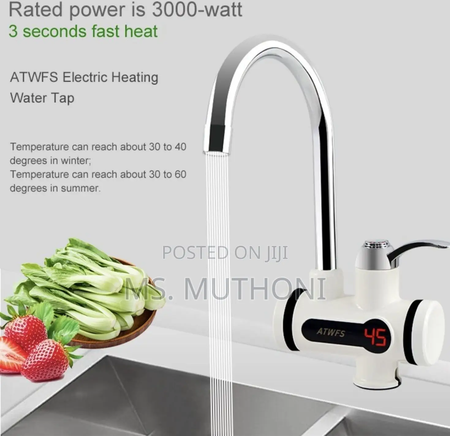 3000w Instant Electric Water Heater Faucet Tap.