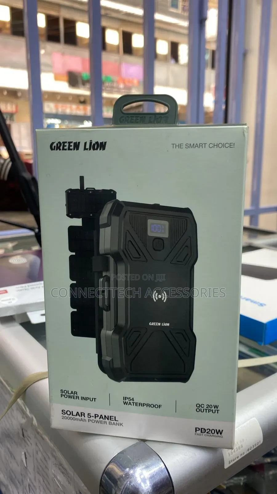 Green Lion Solar 5-panel 20000mah Power Bank