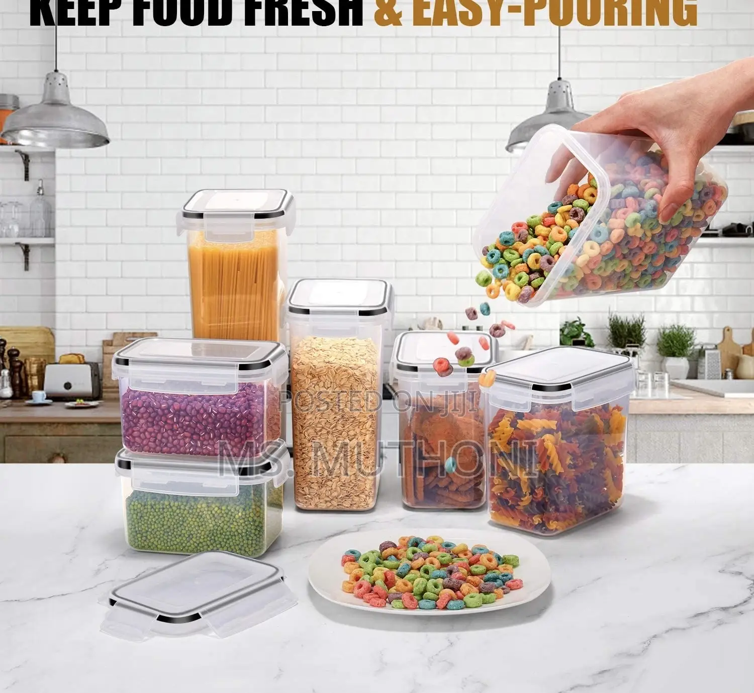 Bpa Free 7pcs Food/Pantry Storage Containers*