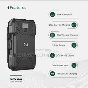 Green Lion Solar 5-panel 20000mah Power Bank