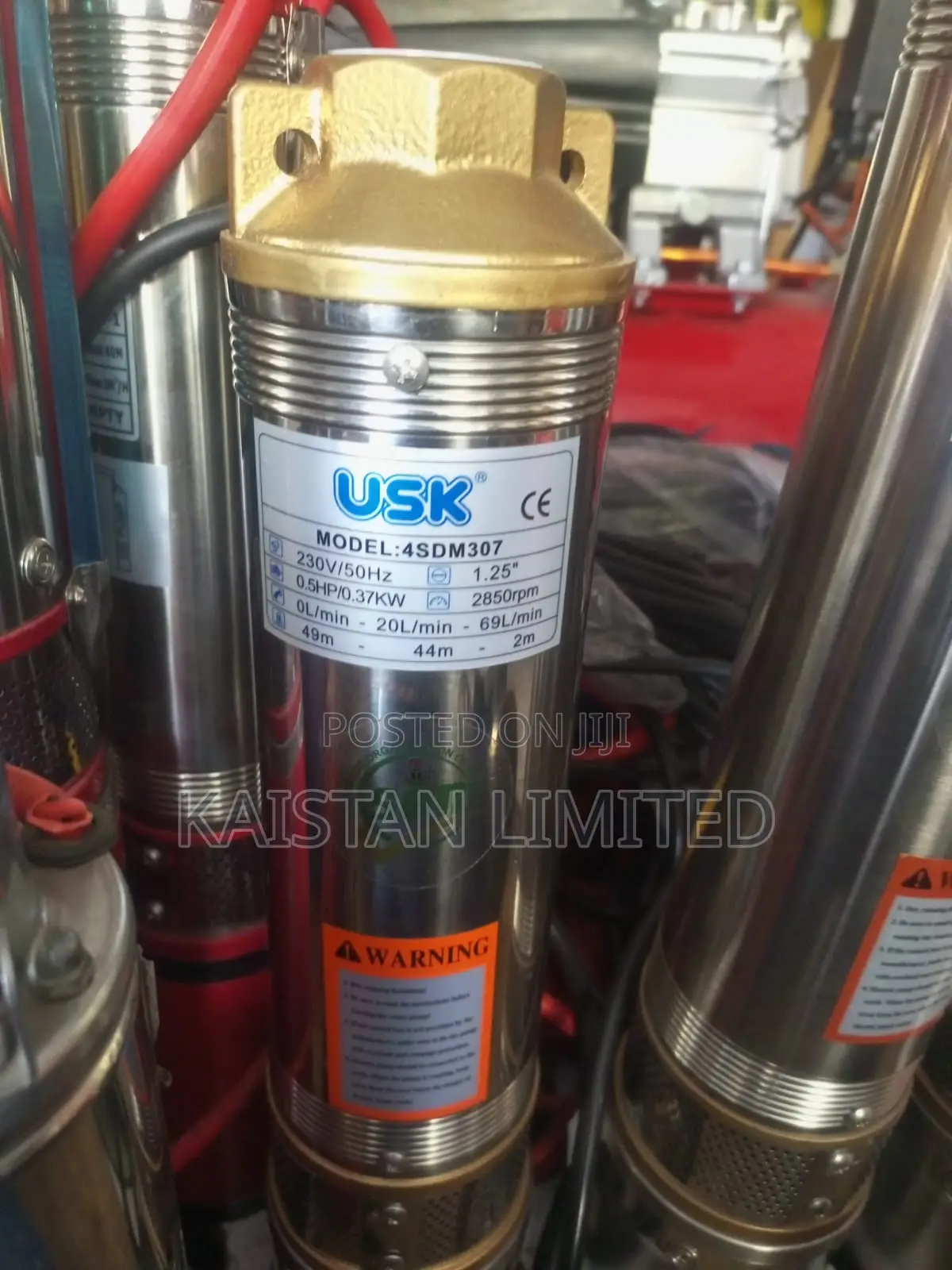 Usk 0.5hp Submersible Borehole Pump (Model 4sdm307)