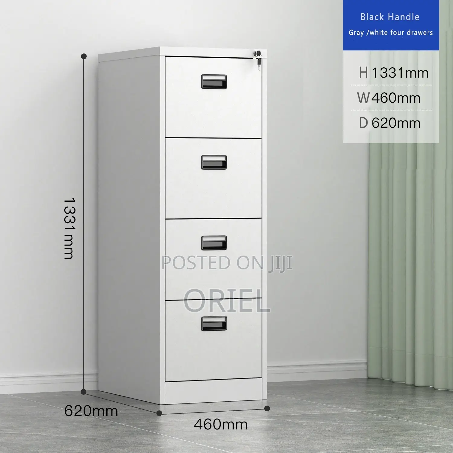 Office Document Cabinet – 4 Drawer (Steel)