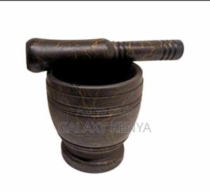 Black Marble Design Pestle and Mortar, - thumbnail 2