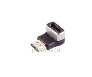 Hdmi-a Adapter, 90° Angle Bottom, , Metal Hdmi-a Socket to Plug, 
