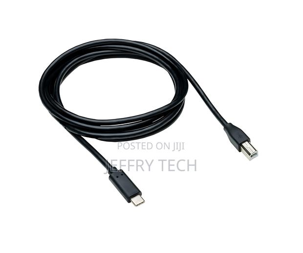 Usb Cable Type C to Usb 2.0 B Printer Plug, Black, - main view