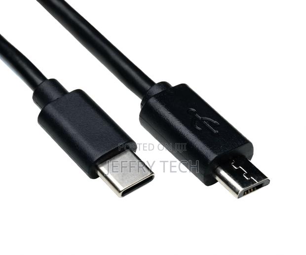 Usb 3.1 Cable, Type-C Plug to Micro B Plug, Black, Dinic Polybag, 1 M - main view