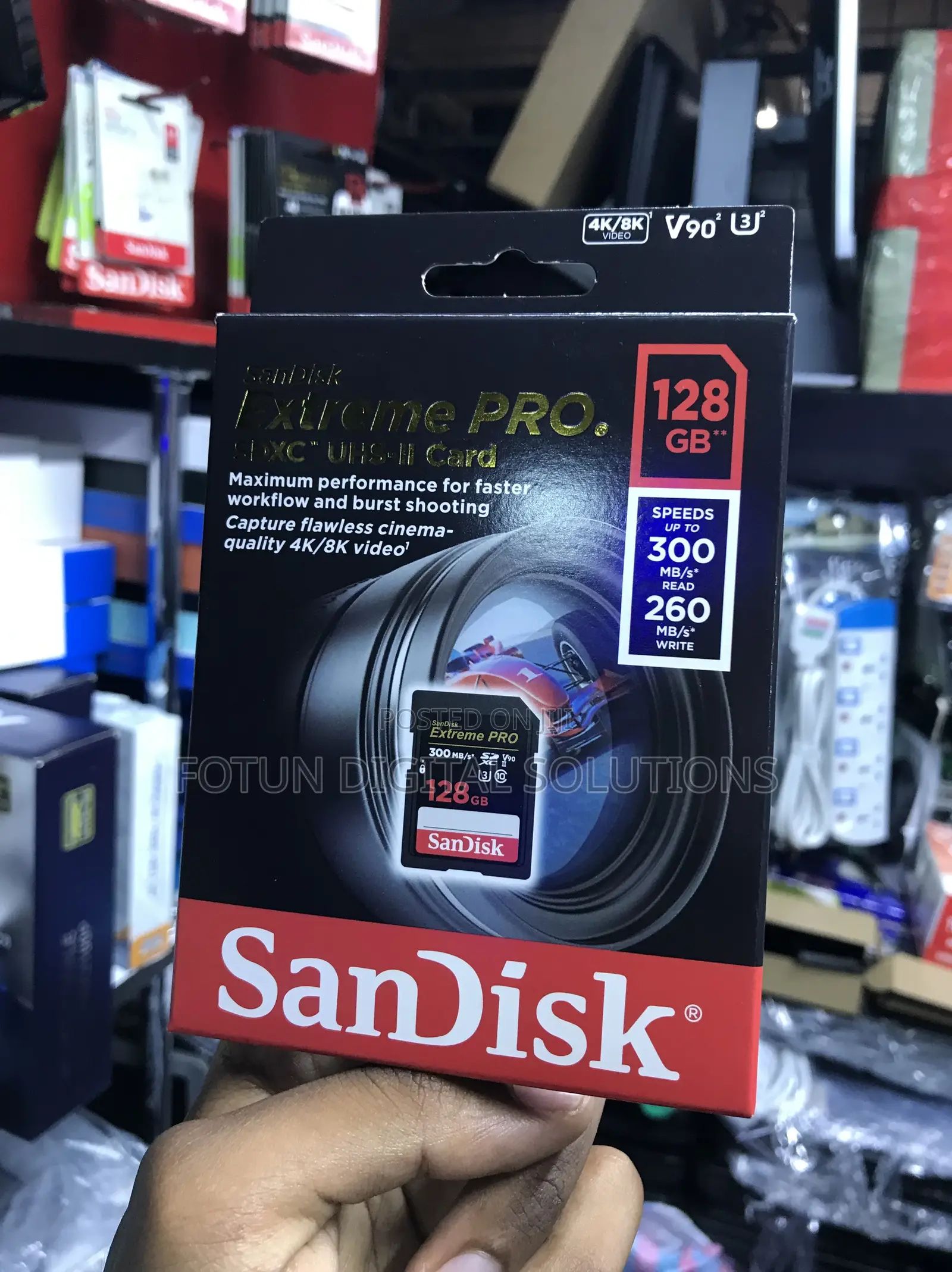 128gb Sandisk Extreme Pro Sd Card - 300mb/S Read, Video for Camera