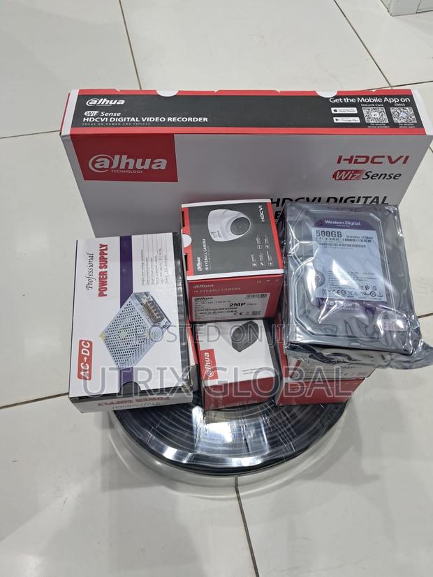 Dahua Full Cctv Package With 4 Outdoor Cameras