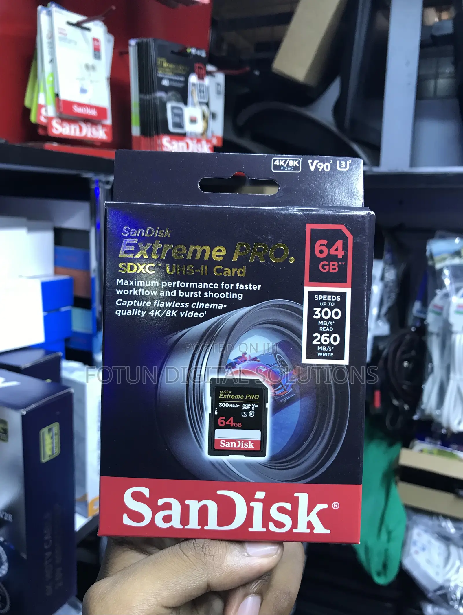 Sandisk Extreme Pro 64gb Sd Card-Uhs-Ii,For High-End DSLR Mirrorless