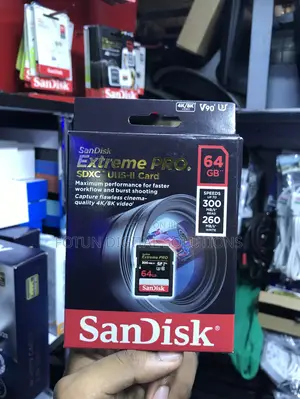 Sandisk Extreme Pro 64gb Sd Card-Uhs-Ii,For High-End DSLR Mirrorless