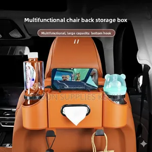 Car Back Seat Organizer Tissue Storage Box Leather