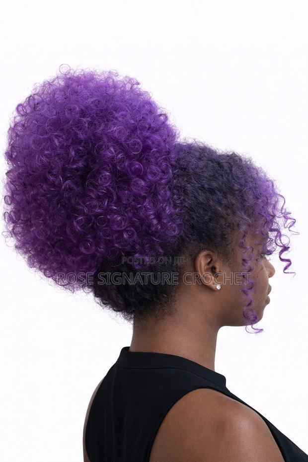 Wand Curl Crochet 8 Inch Purple Ombre