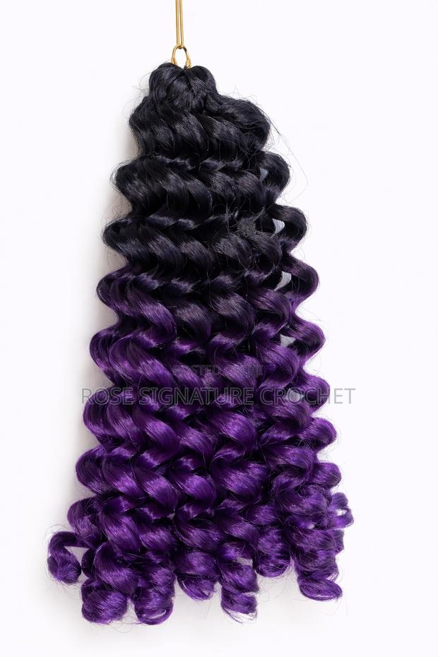 Wand Curl Crochet 8 Inch Purple Ombre - thumbnail 3