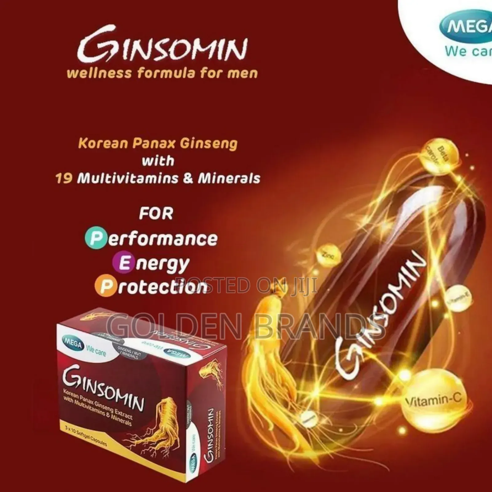 Superpower Ginsomin Erectile Dysfunction Cure 30 PCS