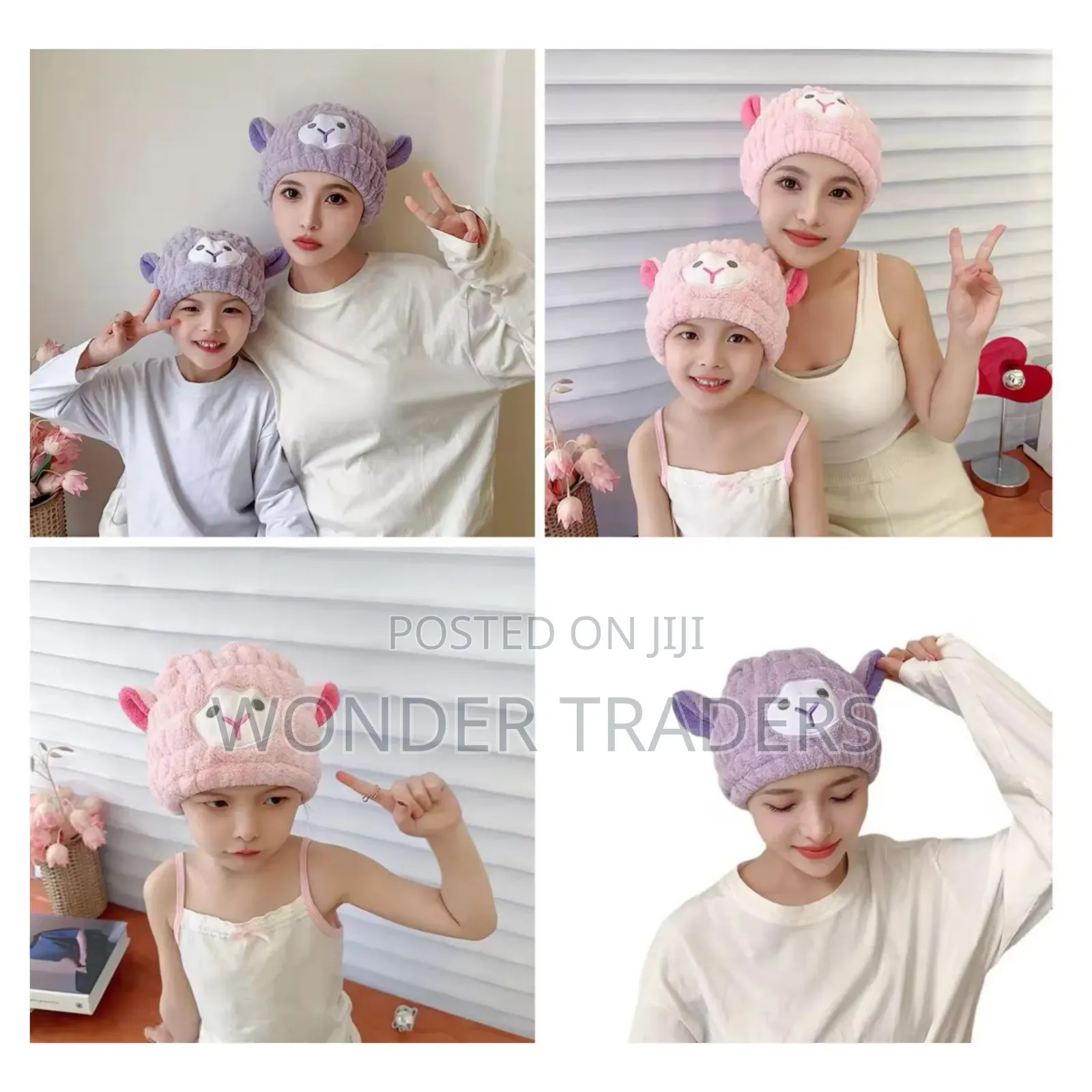 Microfiber Dry Hair Towel Cute Cartoon Women and Child After Shower