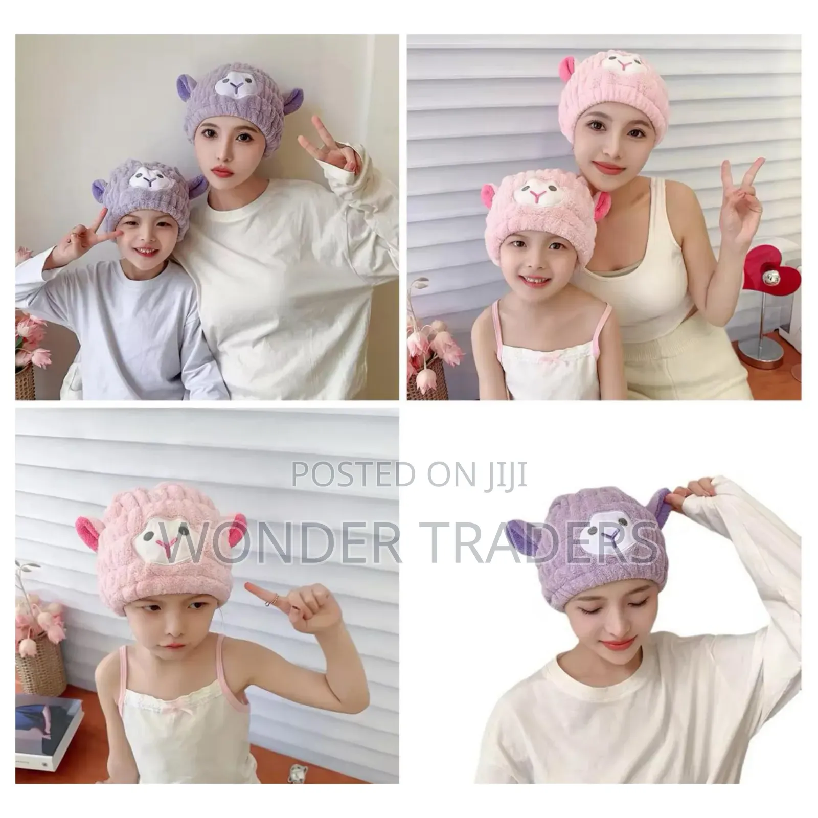 * Sheep Microfiber Dry Hair Towel Cute Cartoon Women and Child