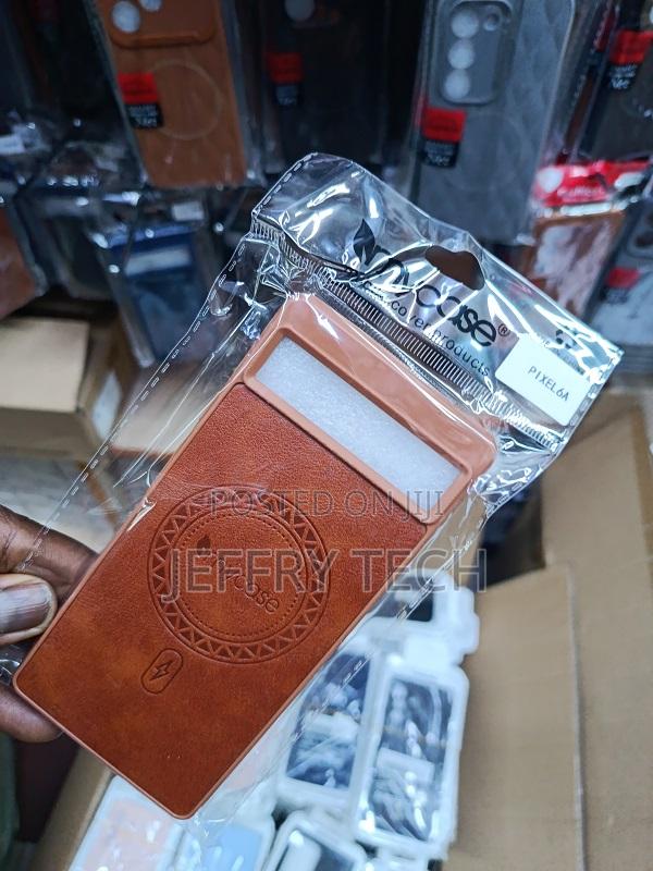 Brown Pu Leather Phone Case for the Google Pixel 6a - thumbnail 3