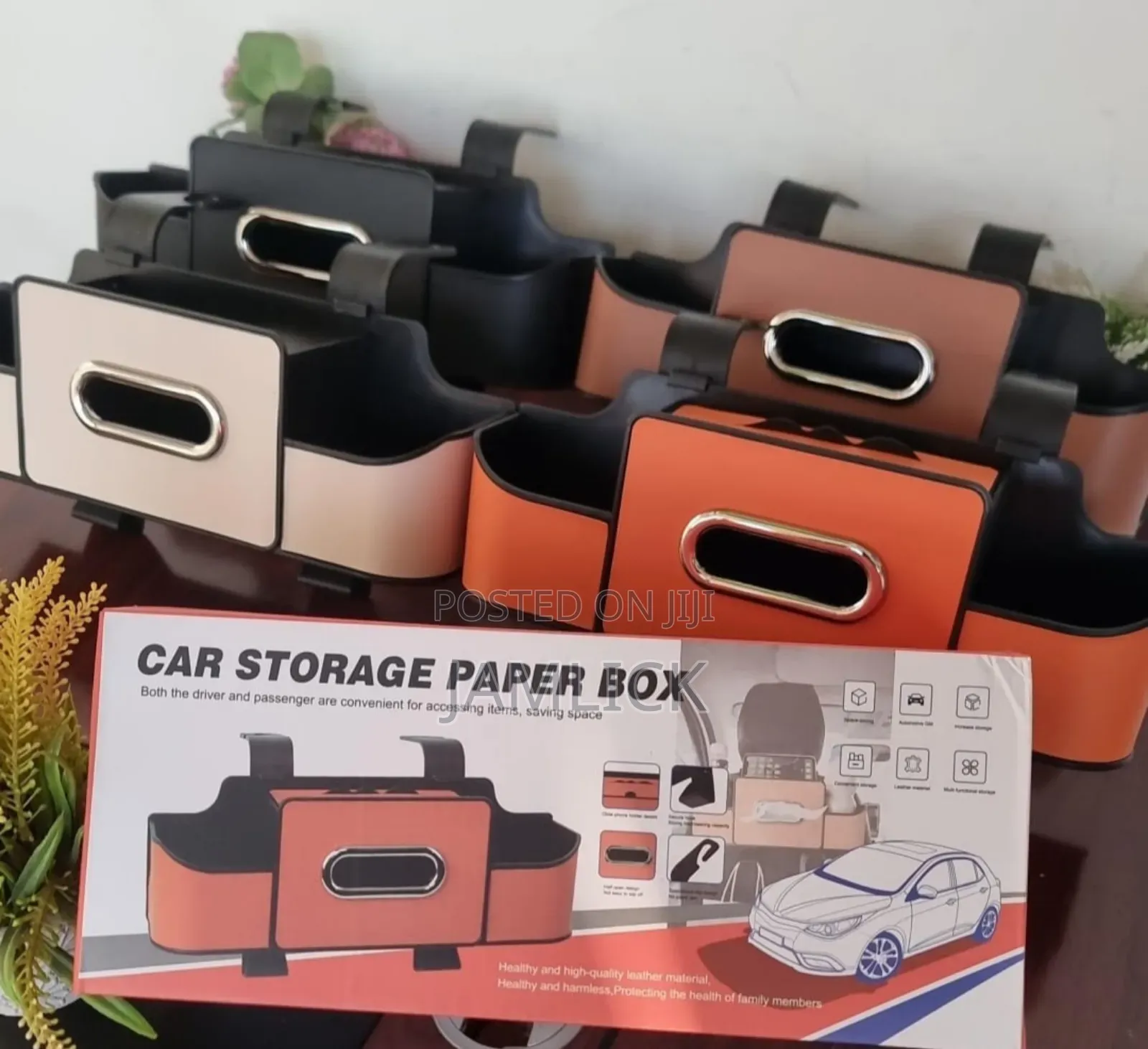 Car Backseat Organizer Multi-Compartment Headrest Storage –Pm