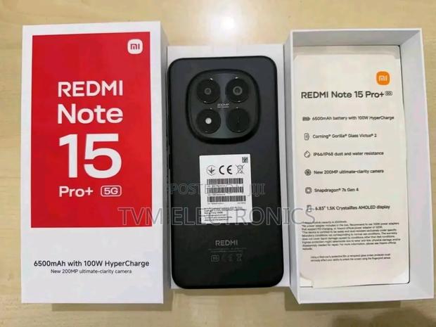 New Xiaomi Redmi Note 15 Pro+ 512 GB Black - main view