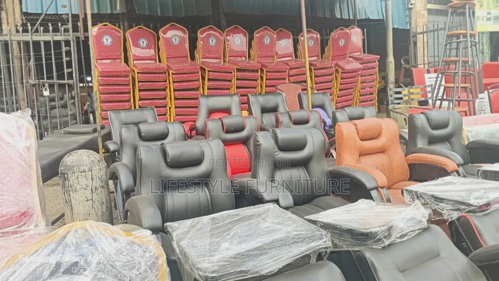 Black Kinyozi Chairs