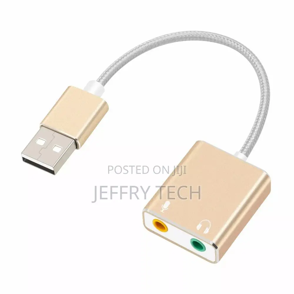 External Usb 2.0 3d Virtual 7.1 Channel Audio Sound Card Adapter 3.5mm