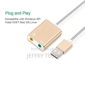External Usb 2.0 3d Virtual 7.1 Channel Audio Sound Card Adapter 3.5mm
