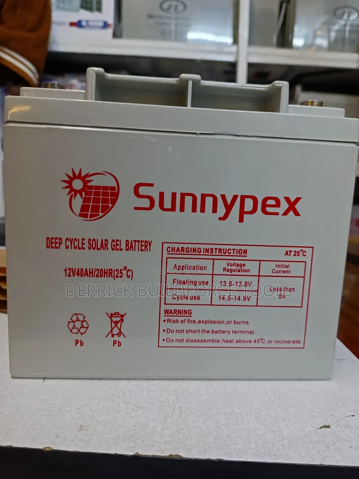 Sunnypex 12v 40ah Deep Cycle Solar Battery