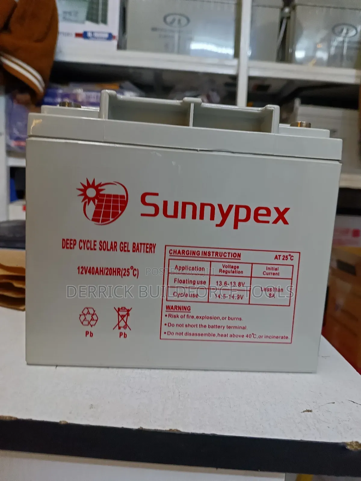 Sunnypex 12v 40ah Deep Cycle Solar Battery