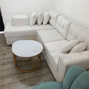 Clean White L Sofa/L Shaped Sofa/L Sofa