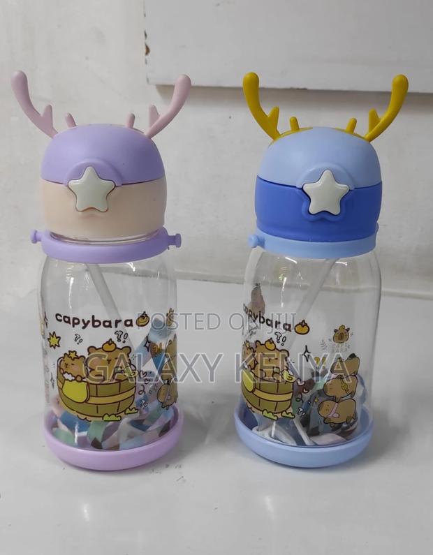 Cute Cartoon Horn Shape Sipper Bottle for Kids - thumbnail 2