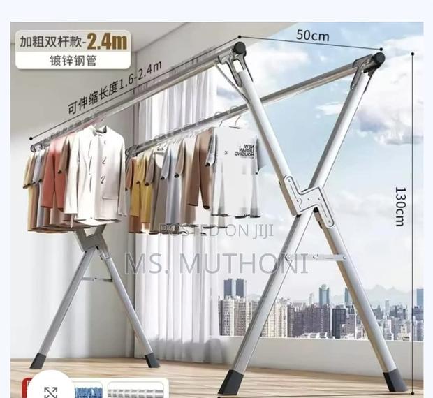 Foldable Stainless Steel Clothes Drying Rack - thumbnail 2