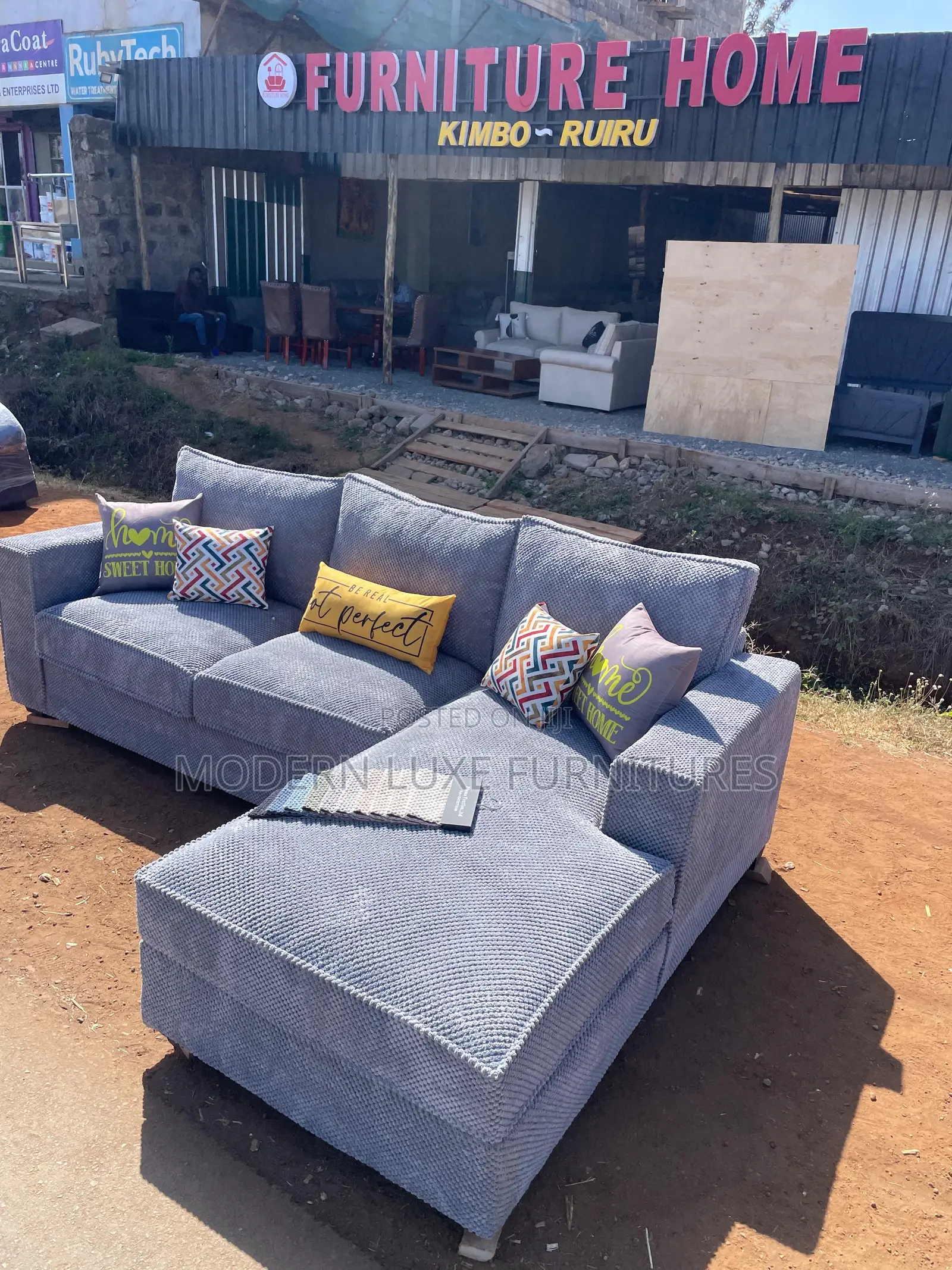 Dark Grey  L Sofa/ L Shaped Sofa/ L Sofa
