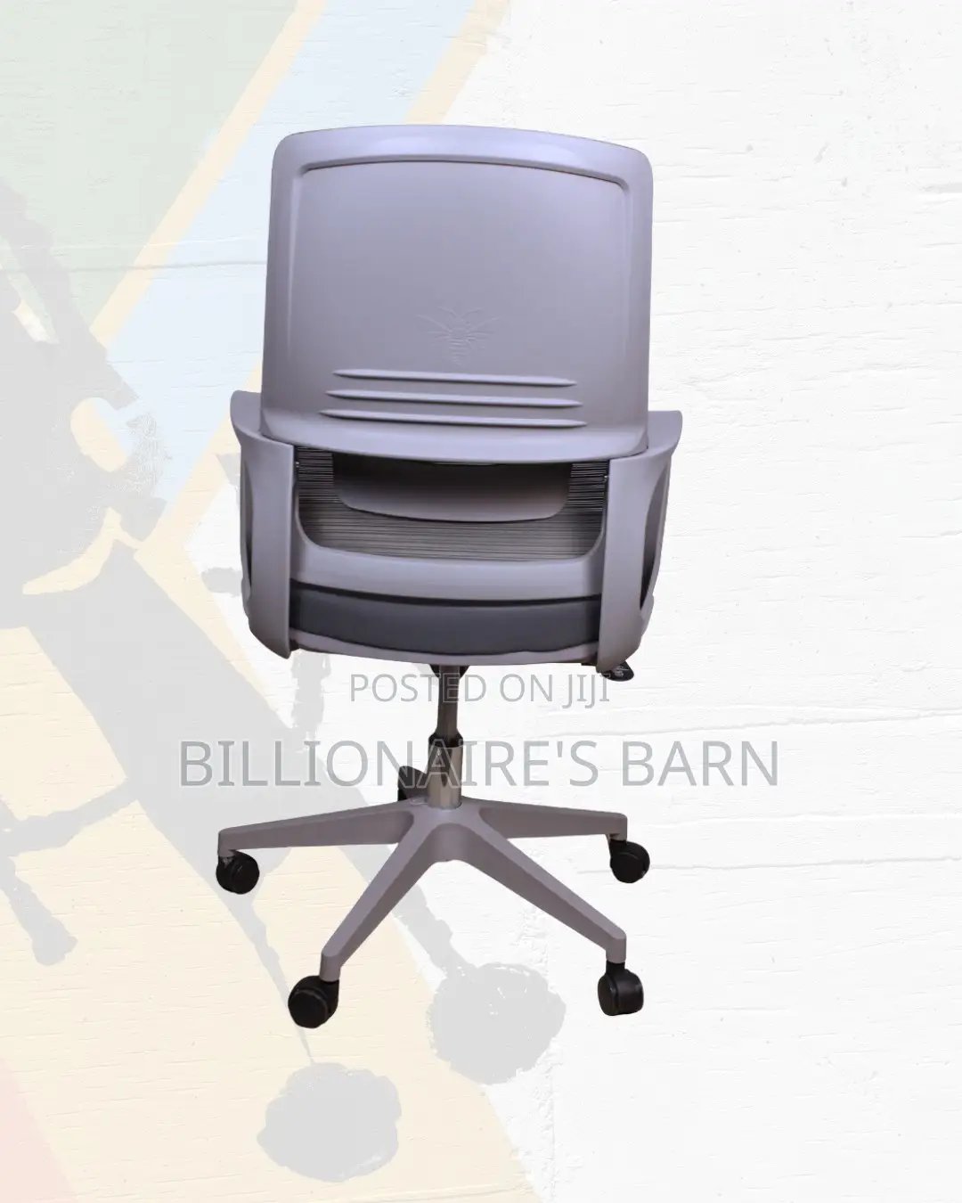 Grey Mid-Back Mesh Chair | Space-Saving Design for Compact Setups