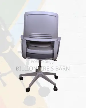 Grey Mid-Back Mesh Chair | Space-Saving Design for Compact Setups