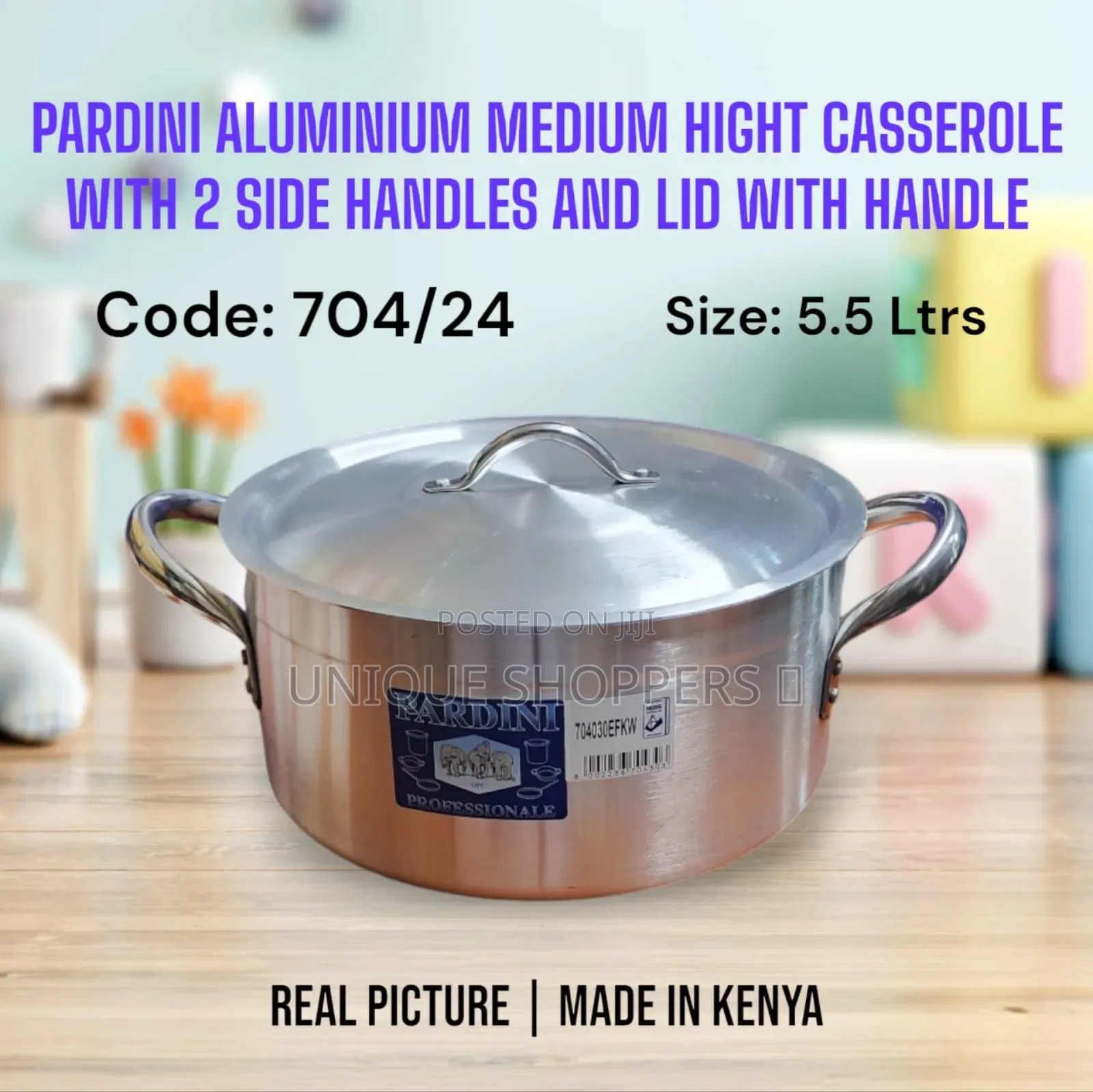 Pardini Aluminium Medium Height Casserole