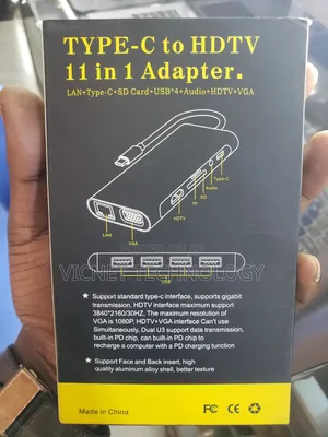Type C HDTV 11 in 1 Usb Hub With Hdmi,Vga,Pd,Lan,Audio Etc