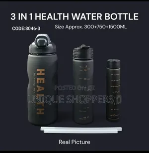 3-Health Water Bottle Set – 3pcs