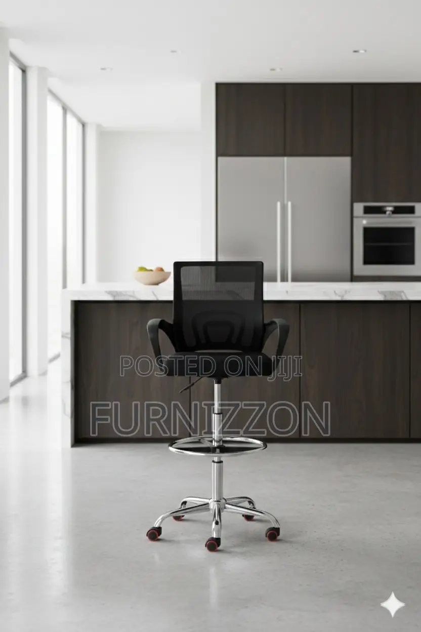 Adjustable Mesh High Counter Chair for Reception and Shops