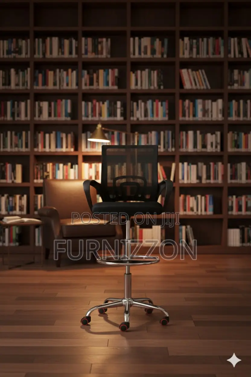 Comfortable Adjustable Mesh Counter Chair for Office and Salon