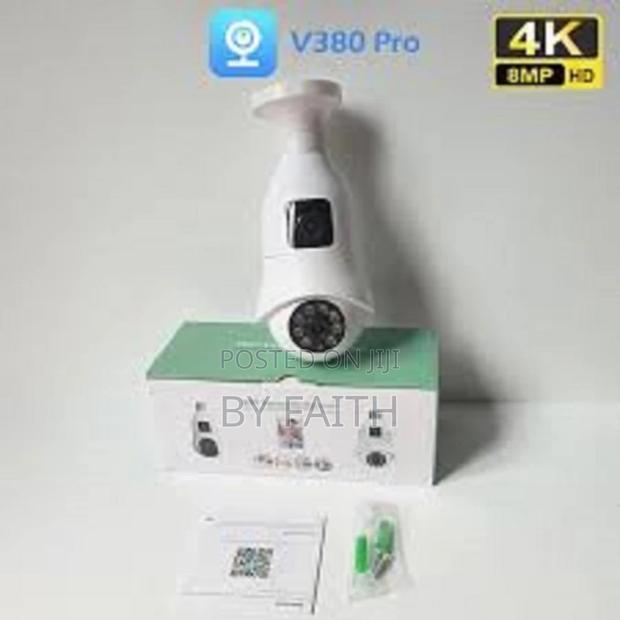 1080p Full Hd Resolution V380 Pro 2mp PTZ Dual Lens Wifi Bulb Camera