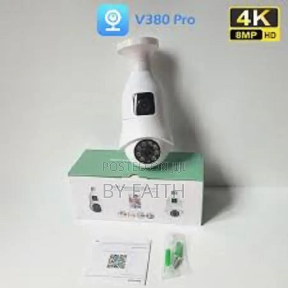 1080p Full Hd Resolution V380 Pro 2mp PTZ Dual Lens Wifi Bulb Camera