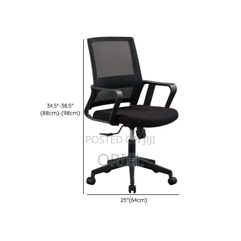 Office Chair : Fabric Mid-Back Office Staff Chair