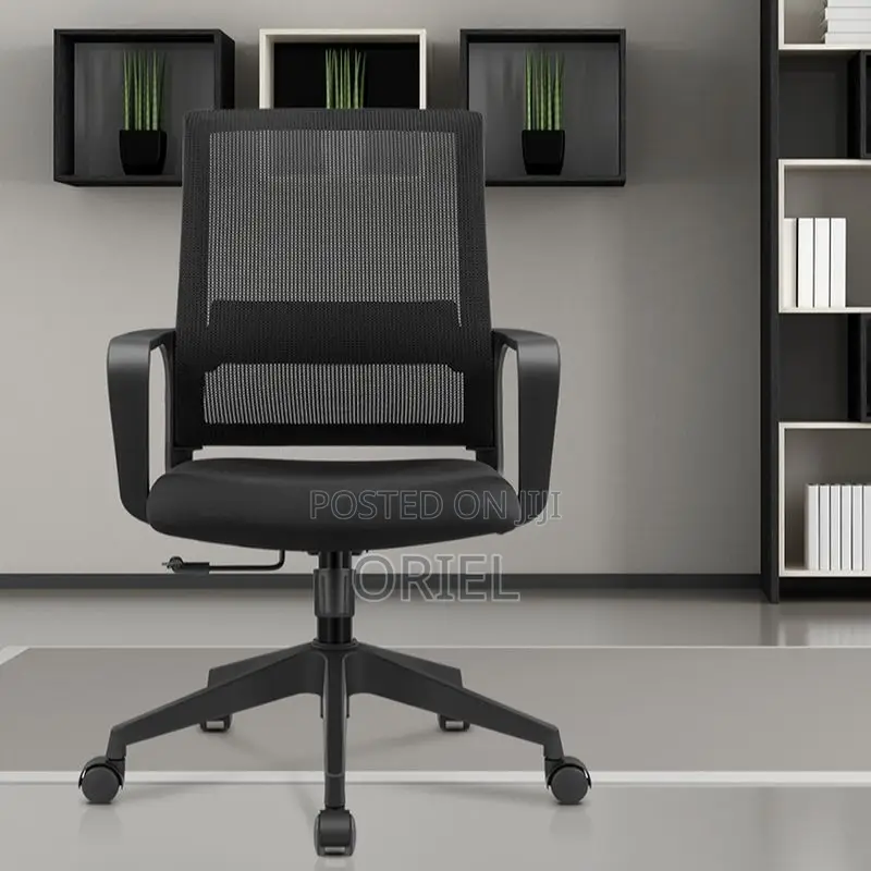 Office Chair : Fabric Mid-Back Office Staff Chair