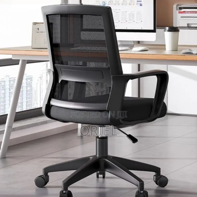 Office Chair : Fabric Mid-Back Office Staff Chair