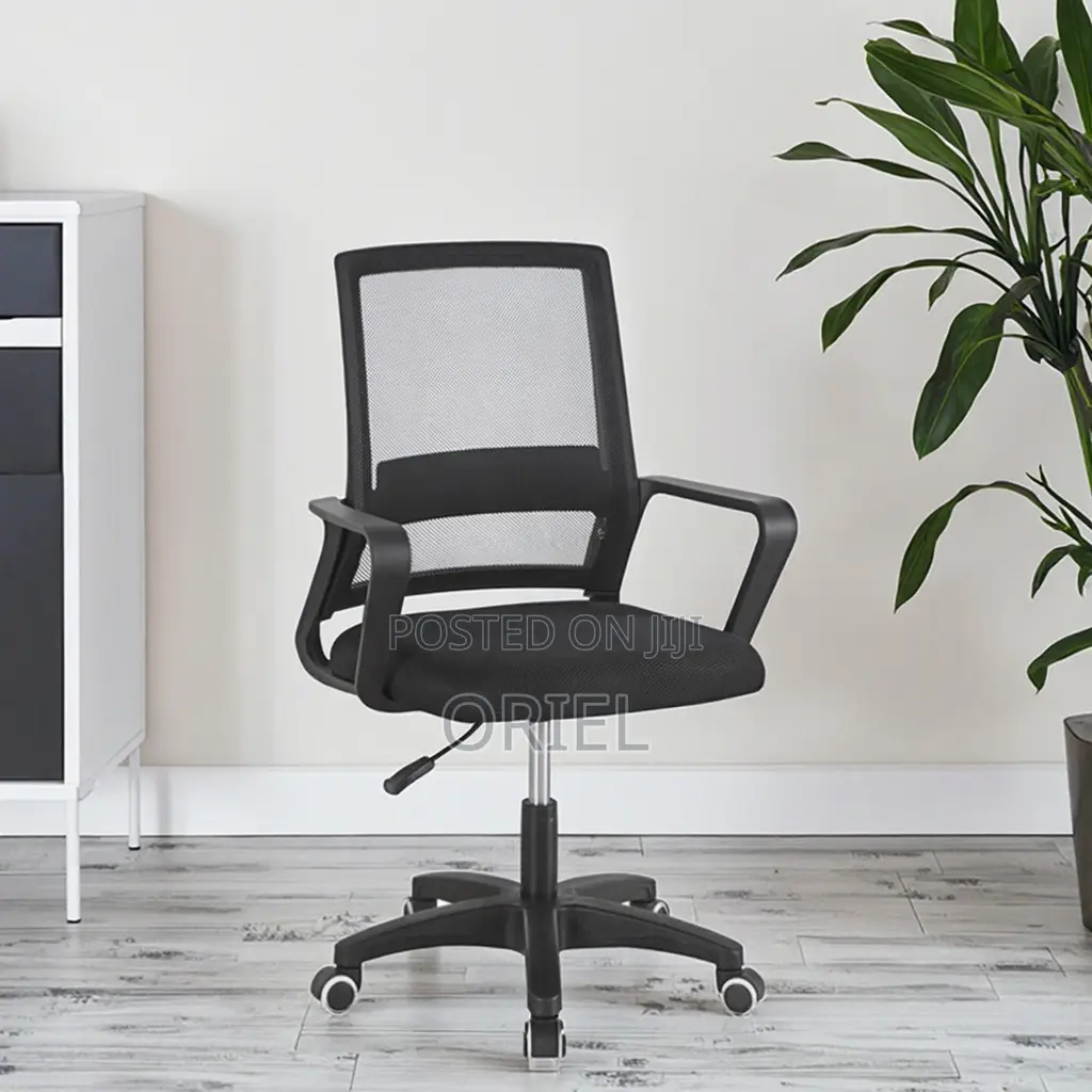 Office Chair : Fabric Mid-Back Office Staff Chair
