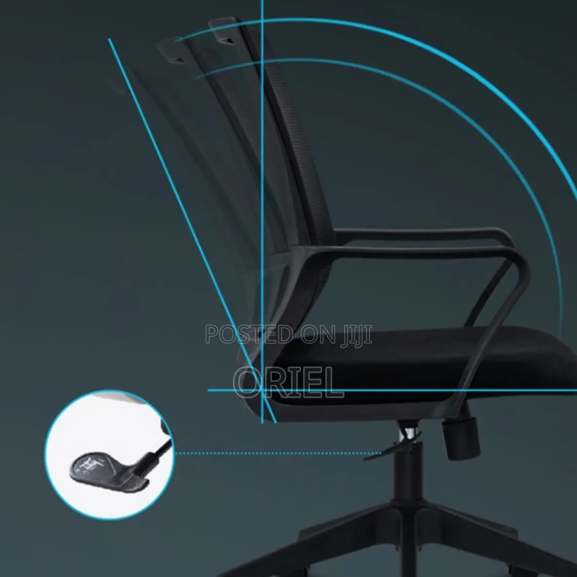 Office Chair : Fabric Mid-Back Office Staff Chair