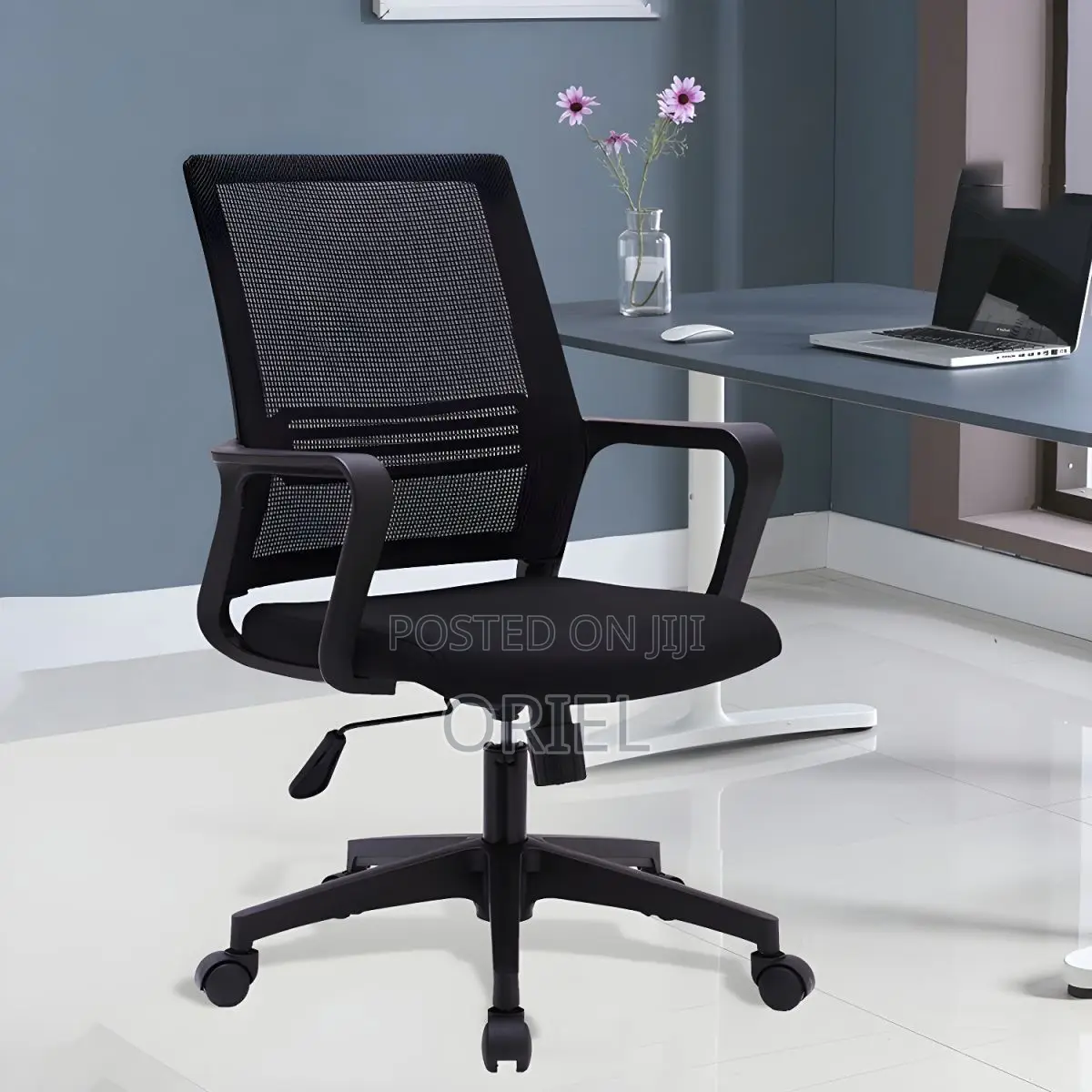 Office Chair : Fabric Mid-Back Office Staff Chair