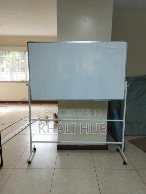 Whiteboard Teaching and Presentation Whiteboard With Stand 5ftx3ft - main view