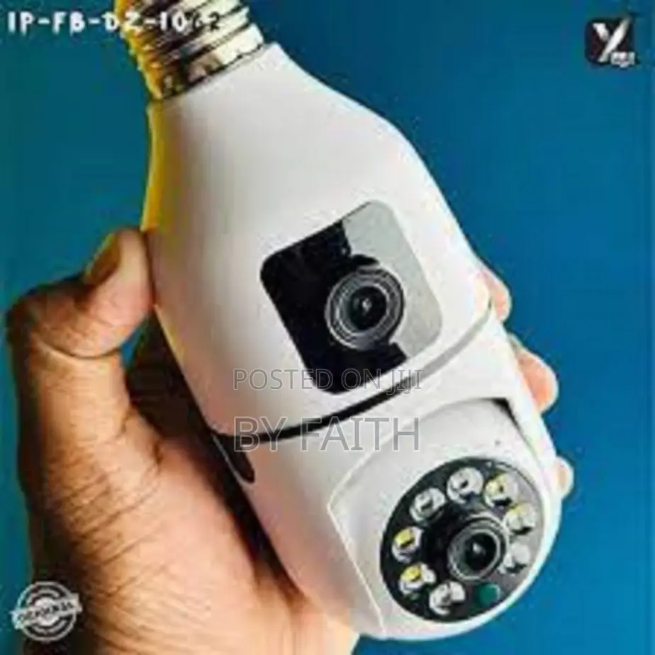 Night Vision V380 Pro 1080p Hd 2mp PTZ Dual Lens Wifi Bulb Camera